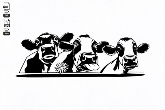Cows Svg Cricut, Funny Farm Animal Svg Graphics and Crafts