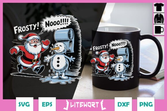 Frosty Nooo Funny Christmas Quotes SVG Graphics and Crafts Review