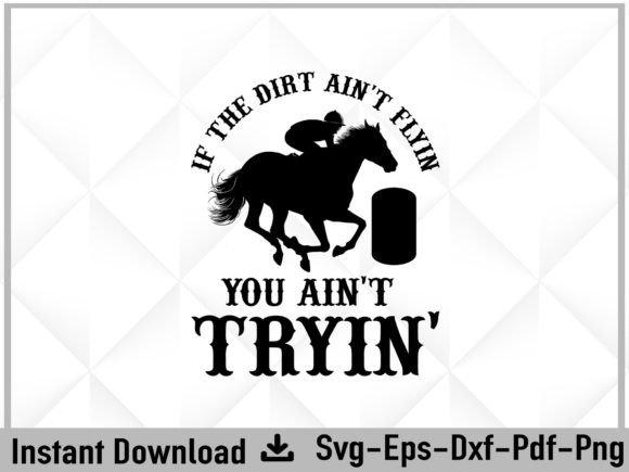Funny Barrel Racing Svg Gift T-shirt Graphics and Crafts