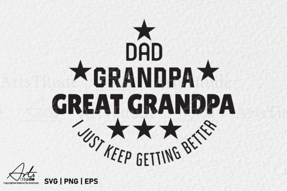Funny Great Grandpa SVG PNG Graphics in Crafts