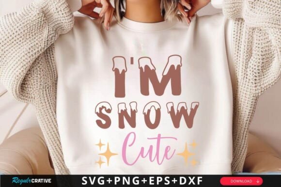 I M Snow Cute SVG Design: Graphics and Crafts for Branding