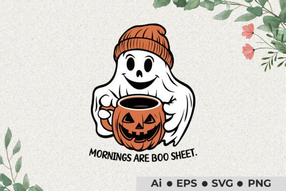 Mornings Are Boo Sheet Halloween SVG Graphics and Crafts Review