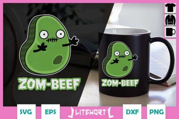 Zom-beef Halloween Funny Zombie Meat SVG Graphics and Crafts
